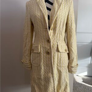 Banana Republic Yellow Houndstooth Women's Blazer